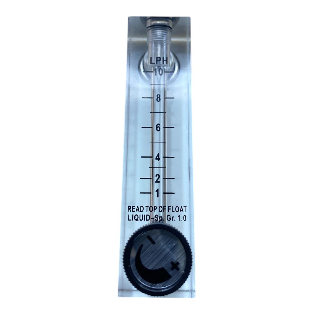 Rotâmetro Painel Água 1/4 1-10L/H C/ Válvula