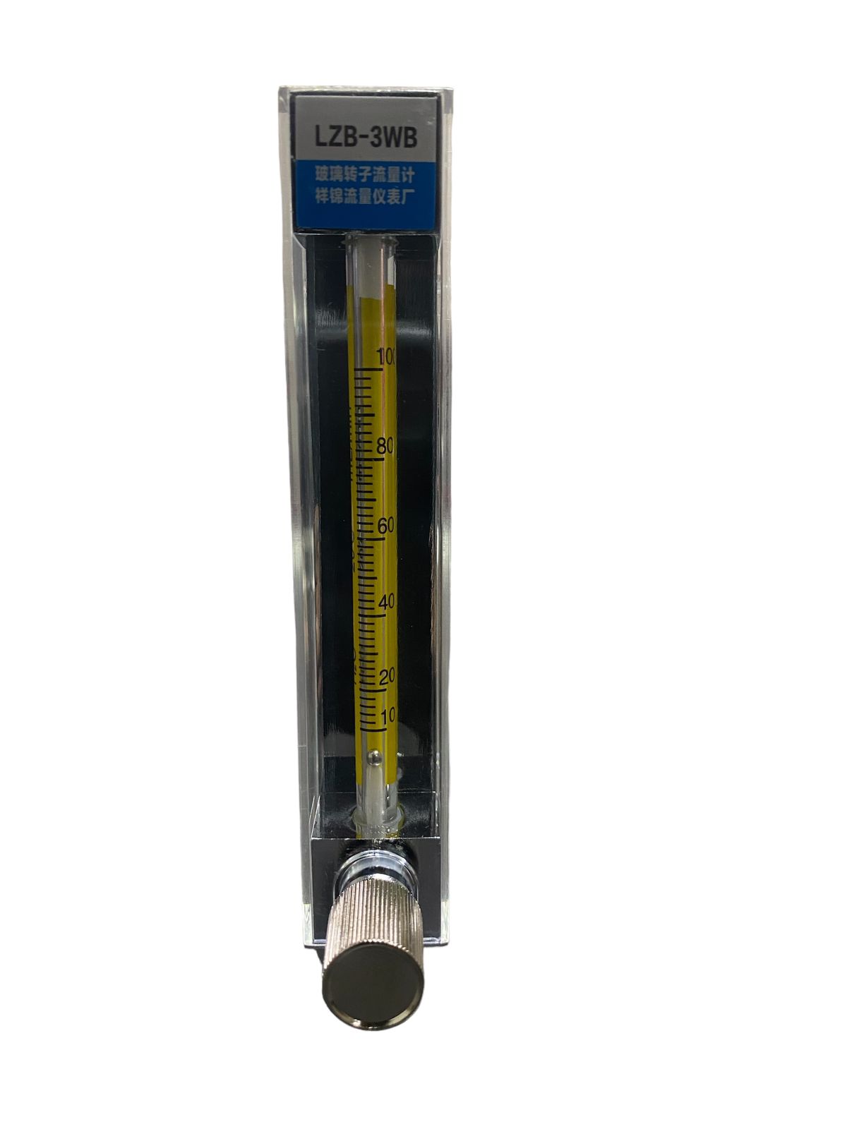 Rotâmetro Painel Água VIDRO 10- 100 ml/min C/ Válvula - Imagem 2