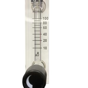 Rotâmetro Painel Água 8mm 10-100ML/Min C/ Válvula