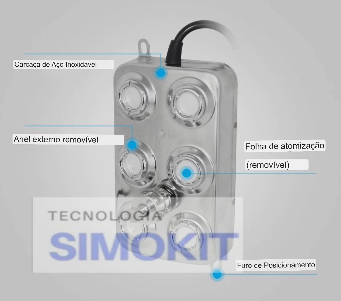 UMIDIFICADOR GERADOR DE UMIDADE 6 CABEÇAS 3KG/HORA - Imagem 5