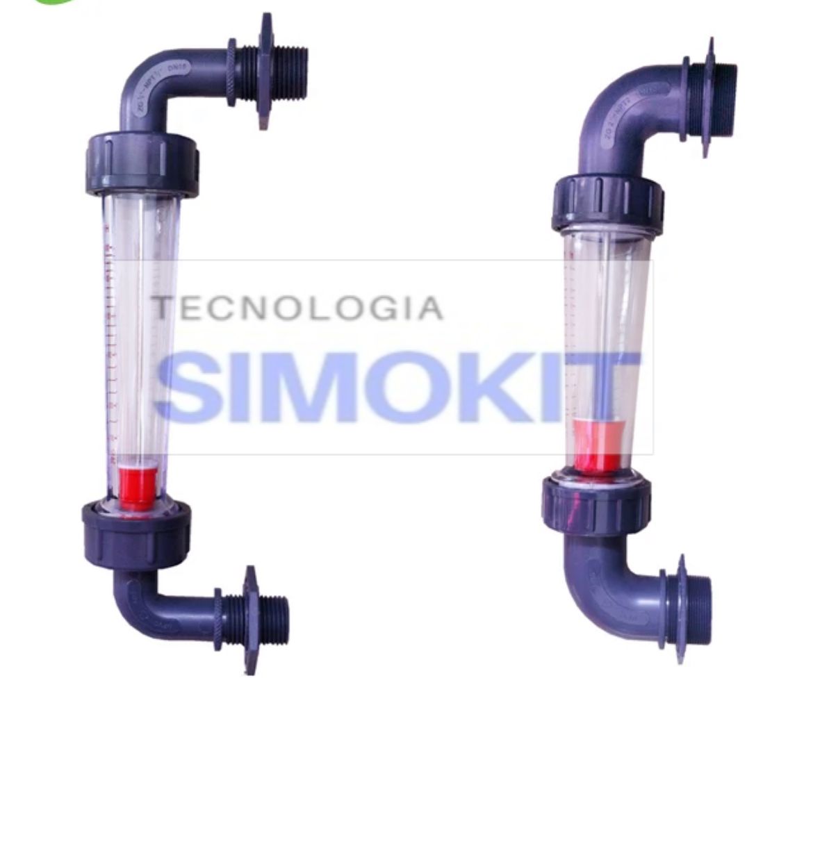 Rotâmetro painel curvo Água 100 A 1000 L/h DN15 rosca bsp - Imagem 4