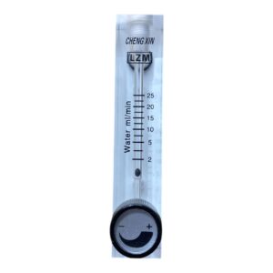 Rotâmetro Painel Água 8mm 2-25ML/Min C/ Válvula