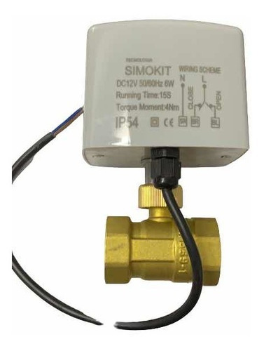 Válvula Esfera Reta Latão DN20 3 vias S/ Motor - Imagem 3