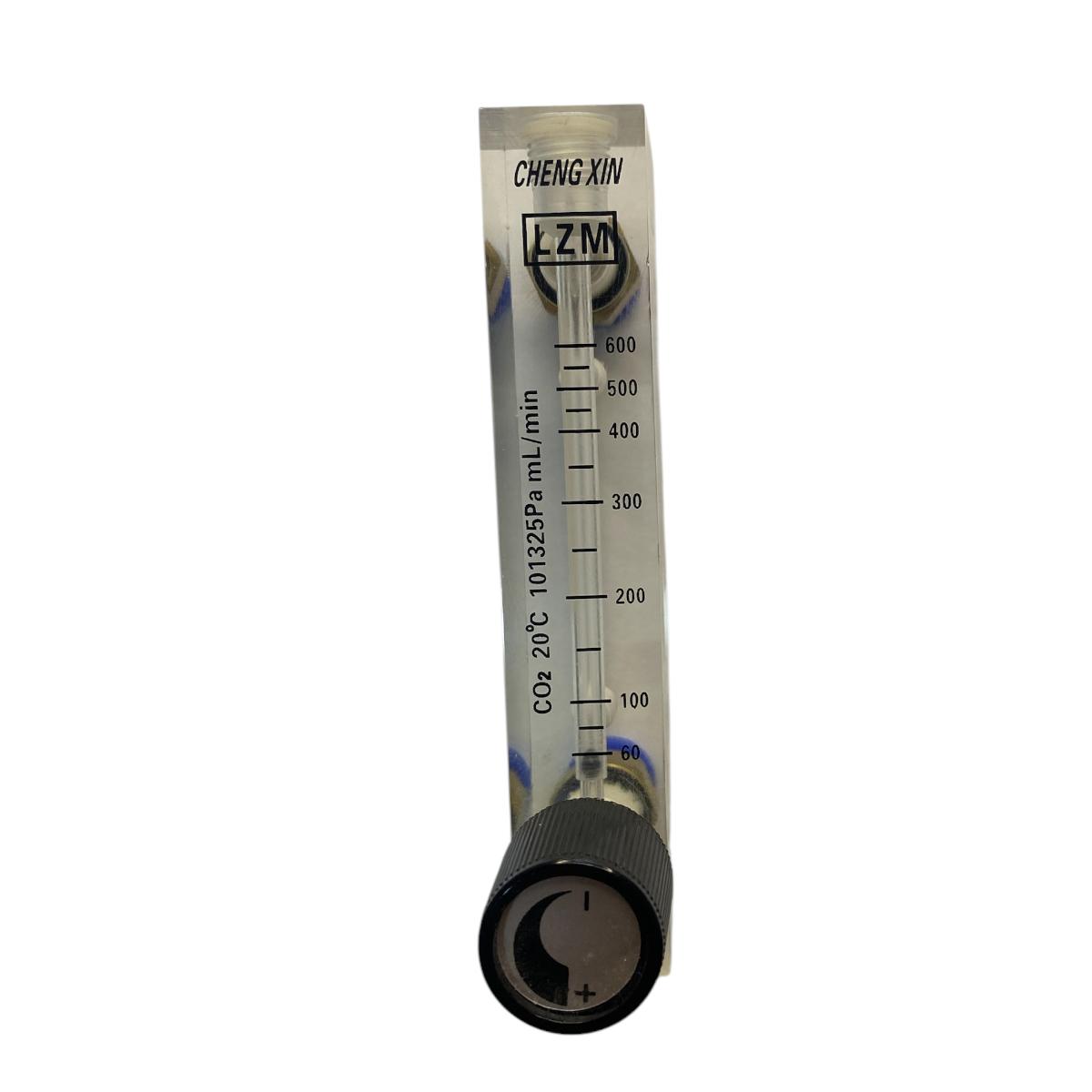 Rotâmetro Painel Co2 60-600ML/Min C/ Válvula