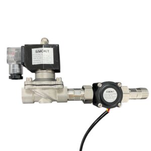 Kit Válvula Solenoide NF Inox DN15 + Sensor Fluxo DN20 + Conexões