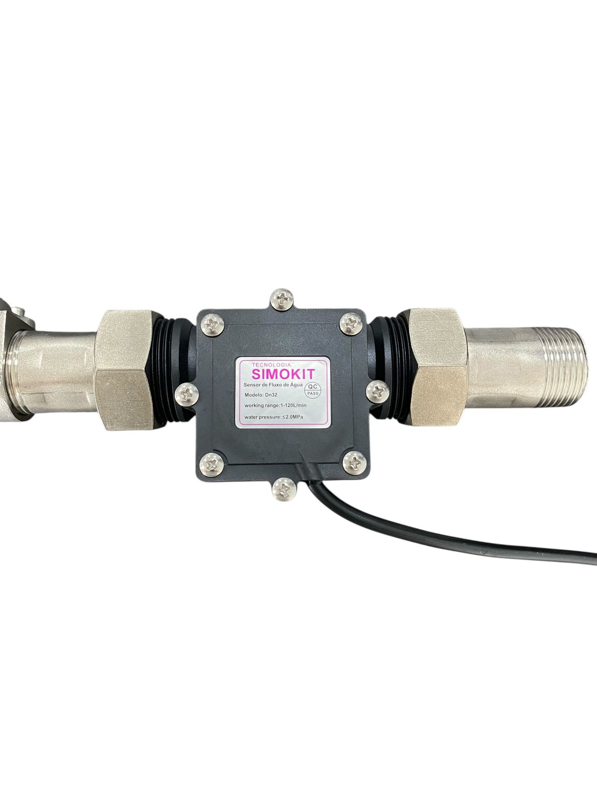 Kit Válvula Solenoide NF Inox DN25 + Sensor Fluxo DN32 + Conexões - Imagem 3