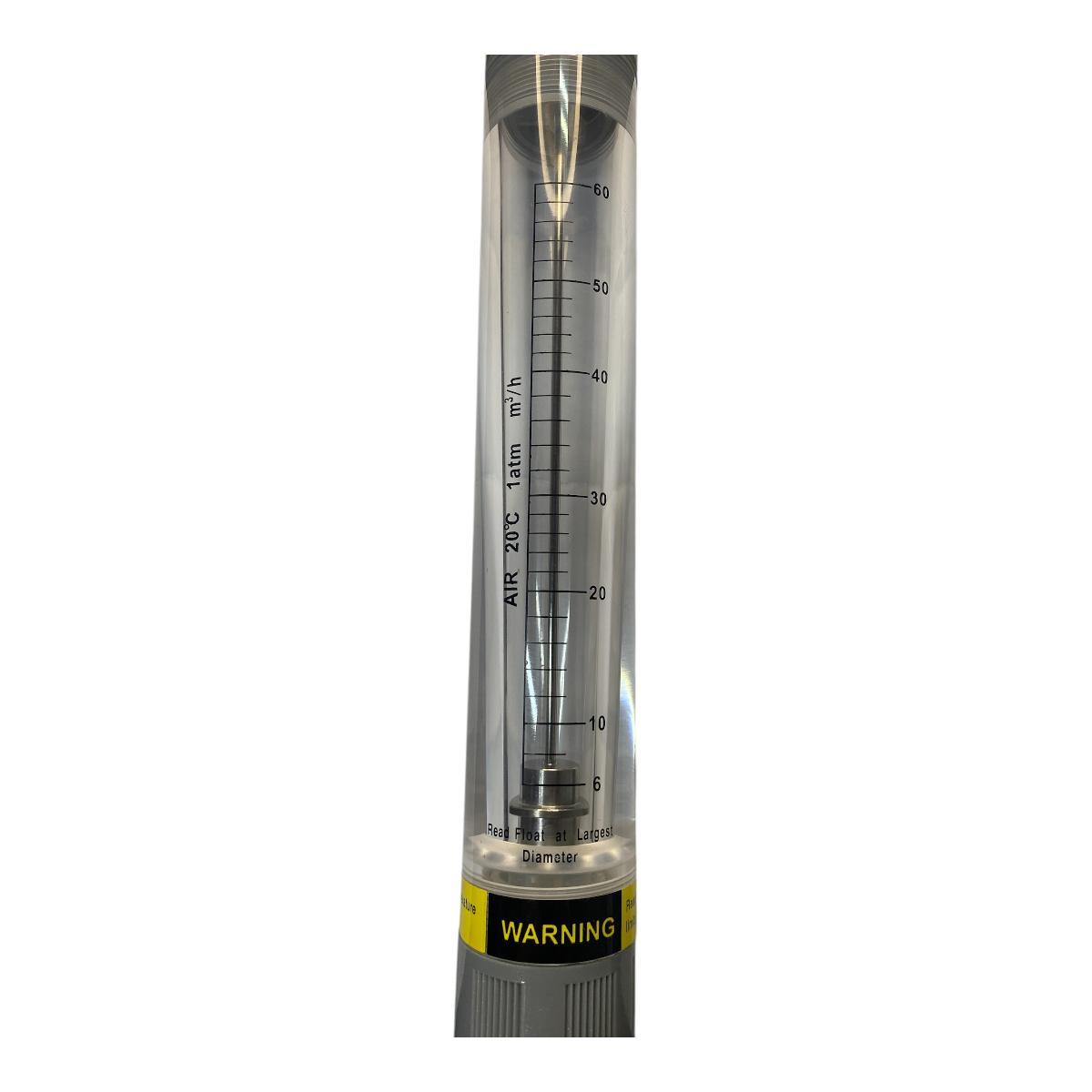 Rotâmetro Ar 6000 A 60.000 l/h BSP Dn25