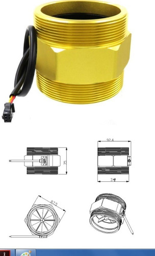 Sensor de Fluxo DN80 Simokit - Imagem 4