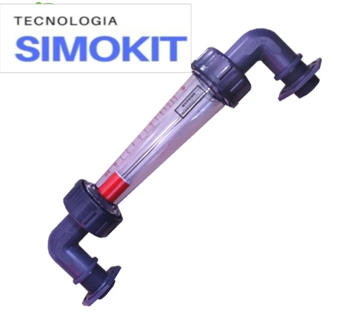 Rotâmetro painel curvo Água 100 A 1000 L/h DN25 rosca bsp - Imagem 2