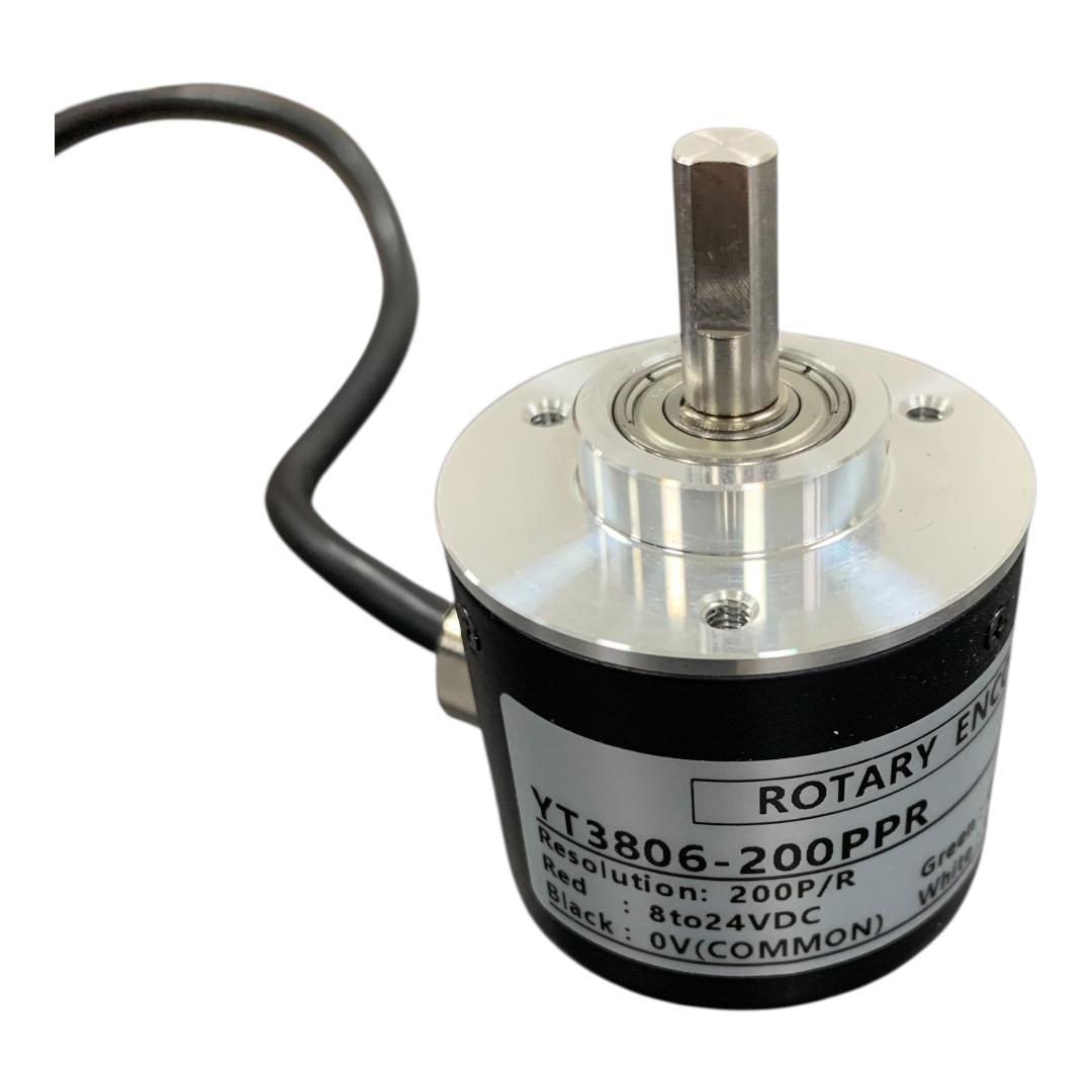 Encoder 200 Pulsos6mm 24v + Roda 96mm+ Contador+ Suporte - Imagem 9