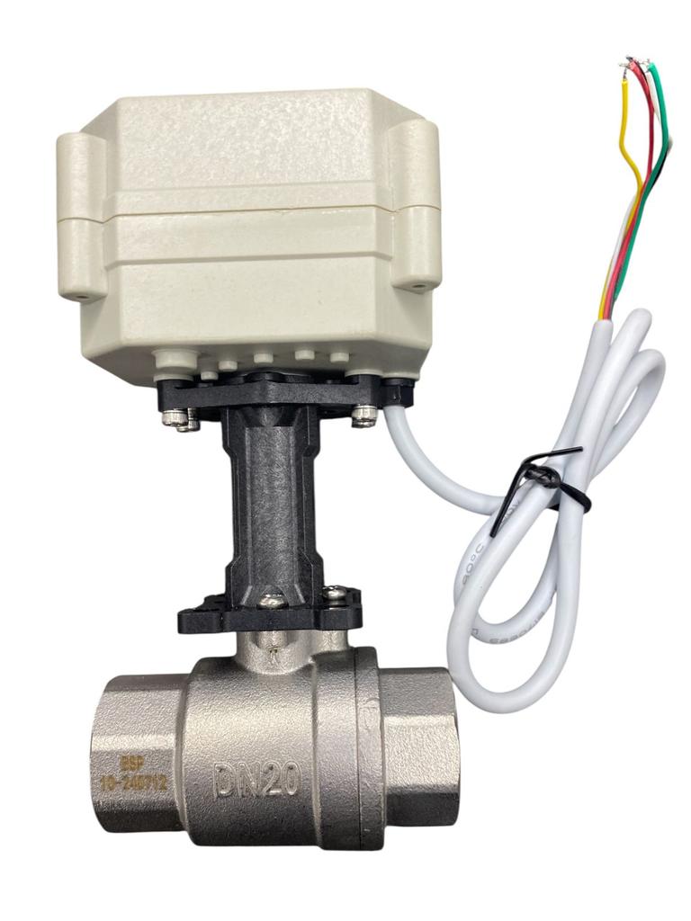 Válvula Esfera Reta Inox DN20 4-20mA Alta Temperatura