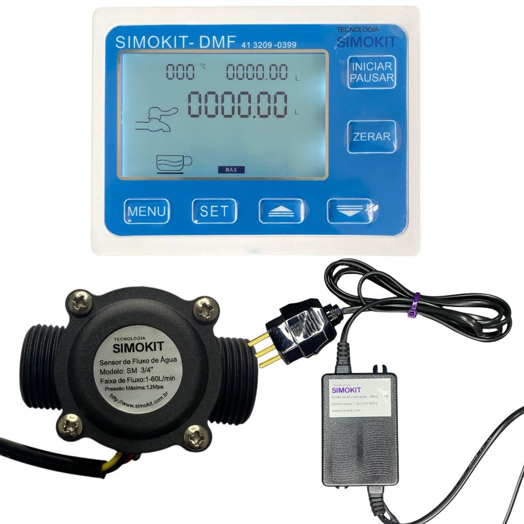 Kit Medidor Fluxo Dosador De Água Automático 3/4"