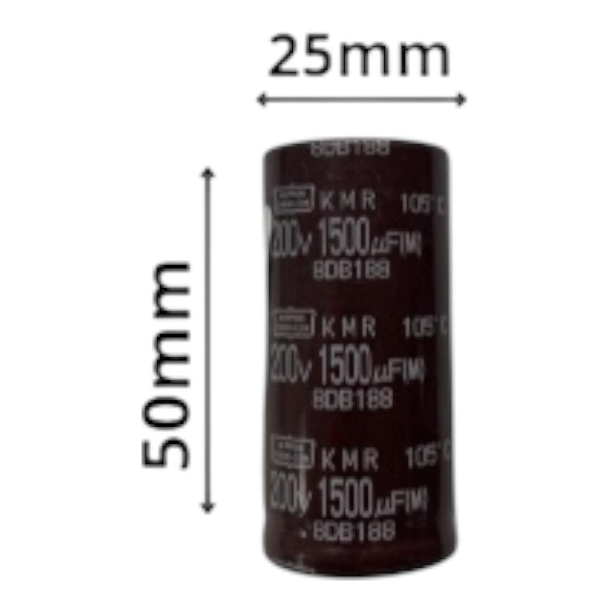 Capacitor Eletrolítico 1500uf 200v 25x50mm - Imagem 2