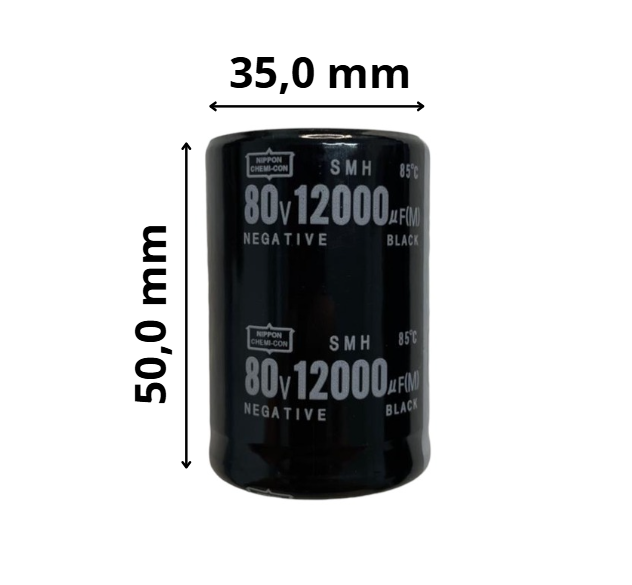 Capacitor Eletrolítico 12000uf 80v 35x50mm - Imagem 2