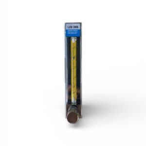 Rotâmetro Painel Água VIDRO  2.5 - 25 ml/min C/ Válvula