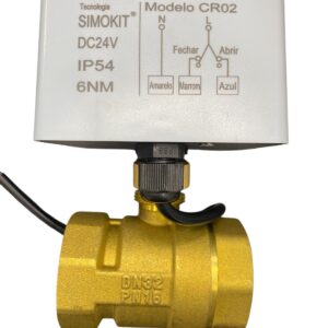 Válvula Esfera Reta Latão DN32 CR02 24V