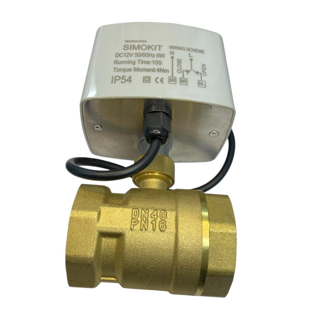 Válvula Esfera Reta Latão DN40 CR02 12V - Imagem 4