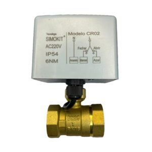 Válvula Esfera Reta Latão DN25 CR02 220V