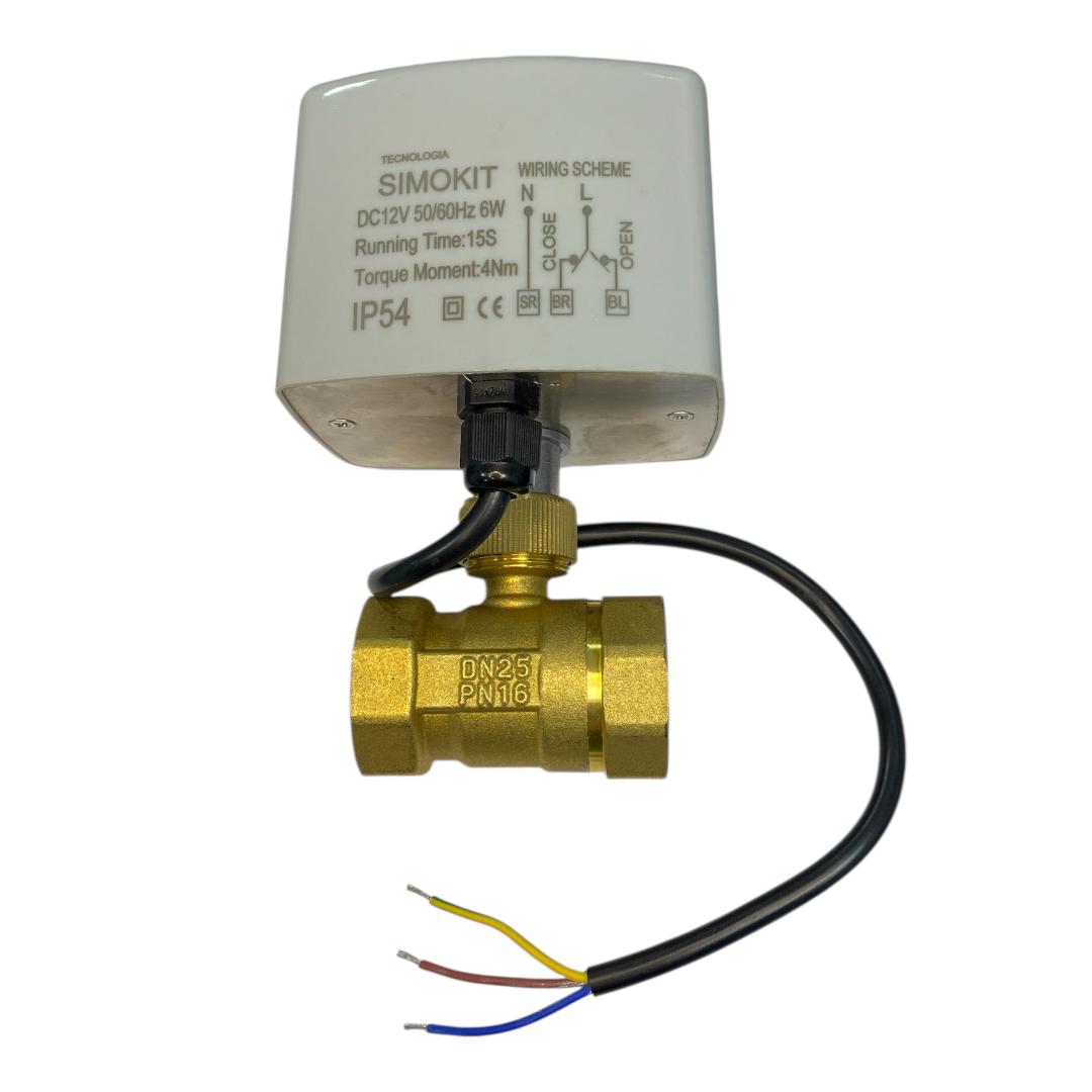 Válvula Esfera Reta Latão DN25 CR02 12V - Imagem 2