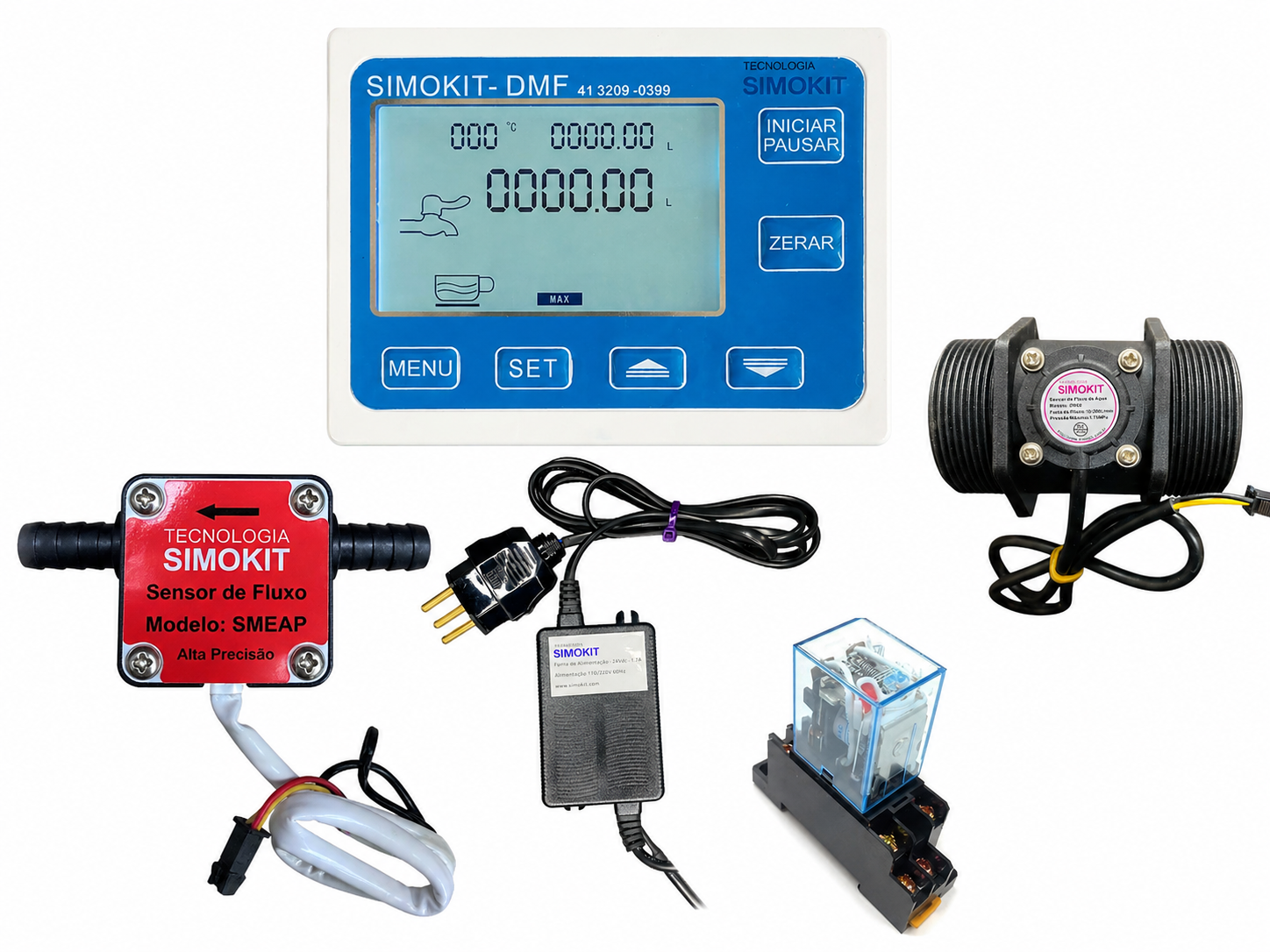 Kit Medidor Fluxo Dosador Água Automático 2 Polegadas+ Relé