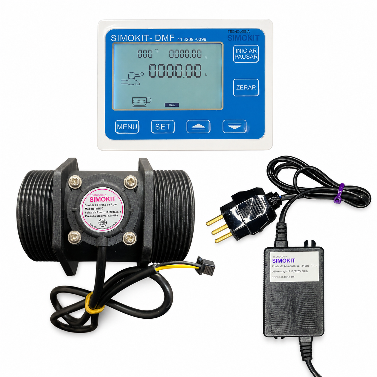 Kit Medidor Fluxo Dosador De Água Automático 2" 12v