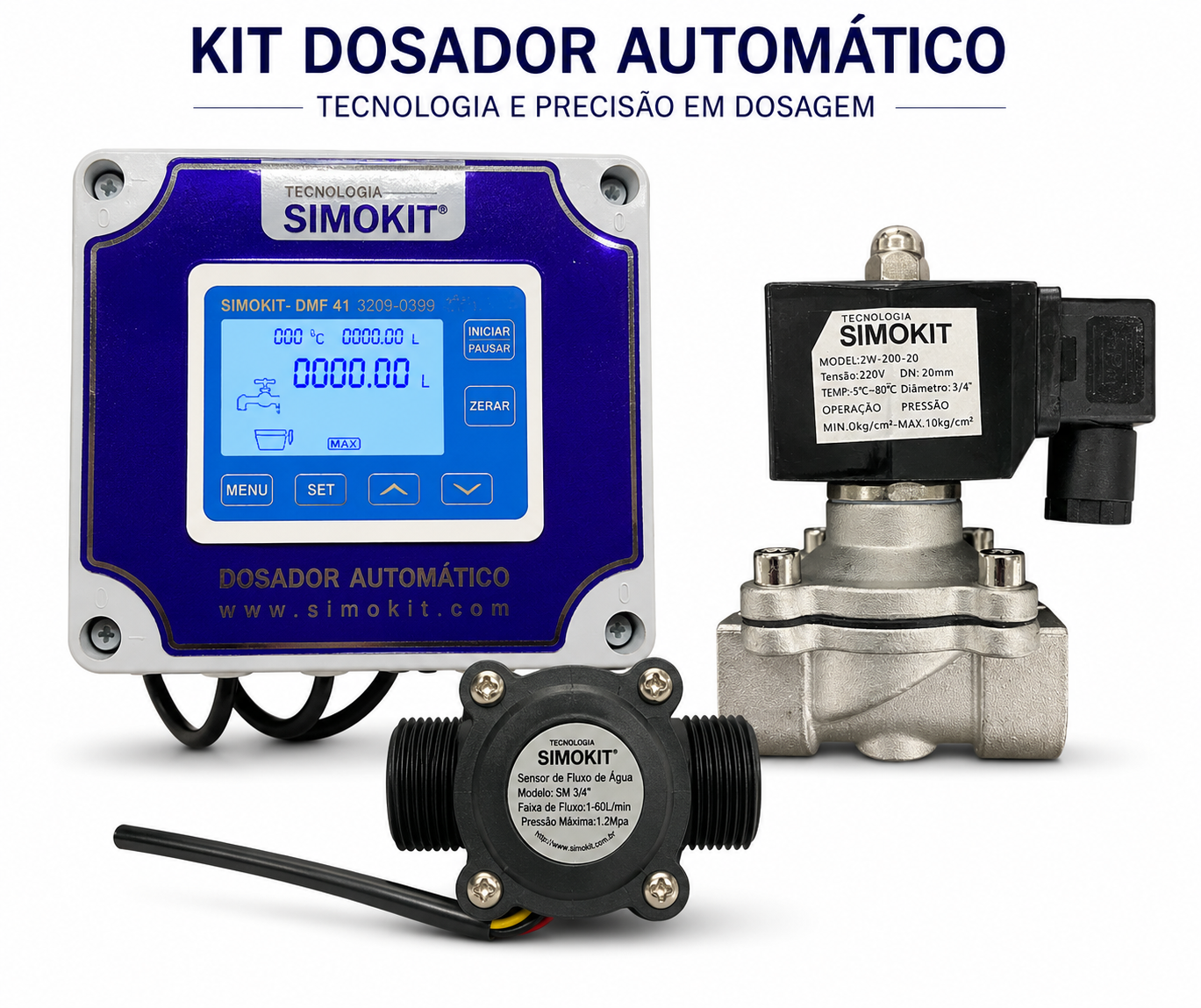 Dosador Água Automático Digital 3/4" DMF VINOX