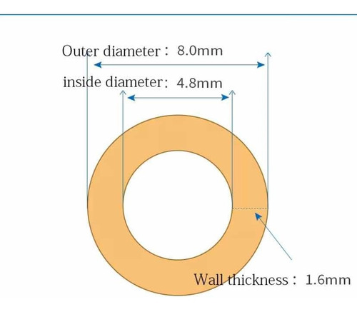 Tubo Duto Bomba Peristáltico Alta Resistência 8/4,8mm - 13cm - Imagem 2