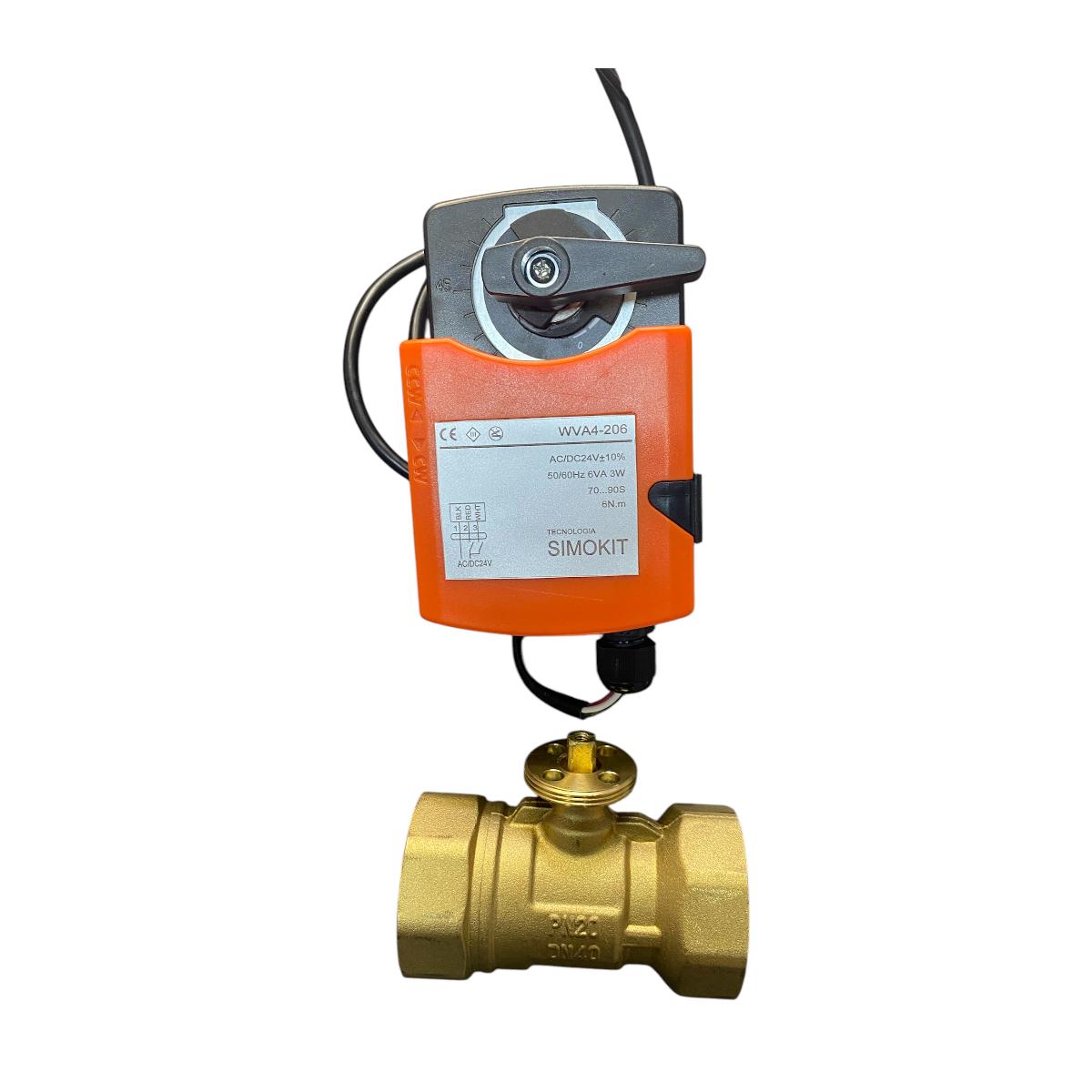 Válvula Esfera Reta Latão DN40 24V - WVA4-206