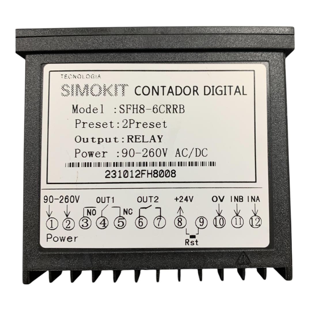 Contador Digital NPN PNP Contato Seco 2 Relês Programáveis - Imagem 2