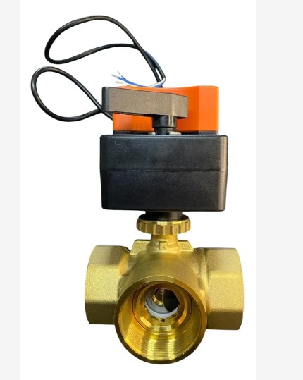 Válvula Esfera 3 Vias Latão DN40 Proporcional 4-20MA/0-10V - WVA4-306