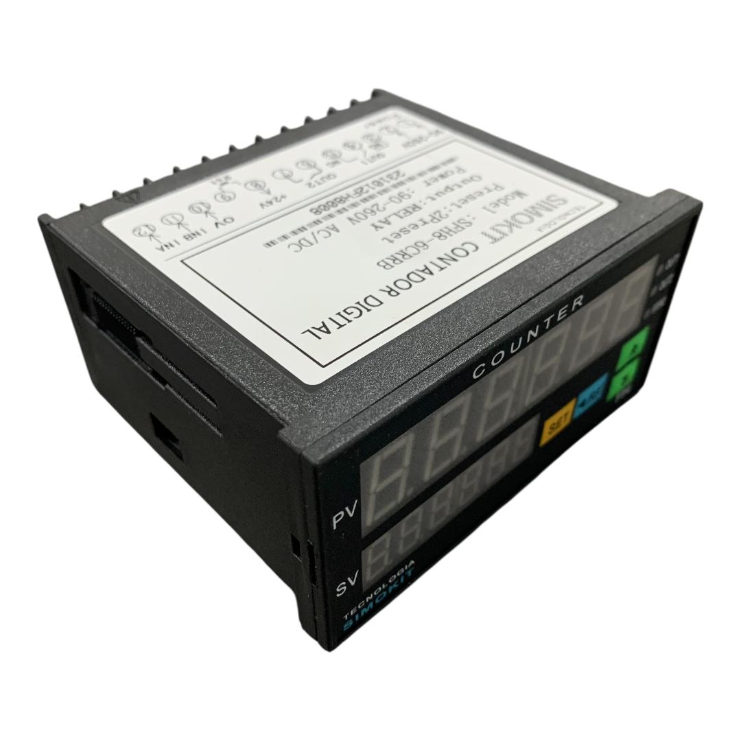 Contador Digital NPN PNP Contato Seco 2 Relês Programáveis - Imagem 3