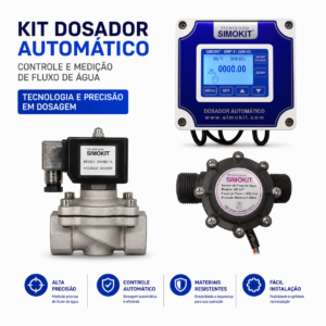 Dosador Água Automático Digital  1" DMF VINOX