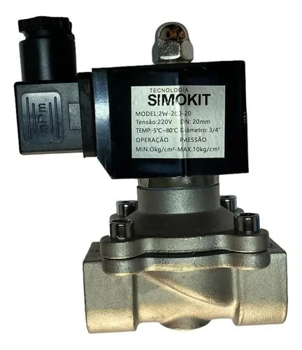 Válvula Solenoide NF Inox DN20 220v