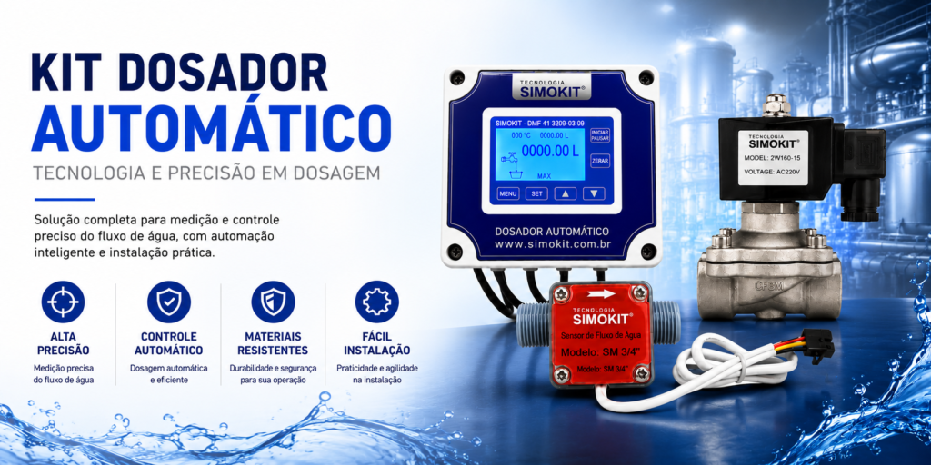 DOSADOR AUTOMÁTICO PARA ÁGUA, ÓLEO, ADITIVO QUÍMICOS.