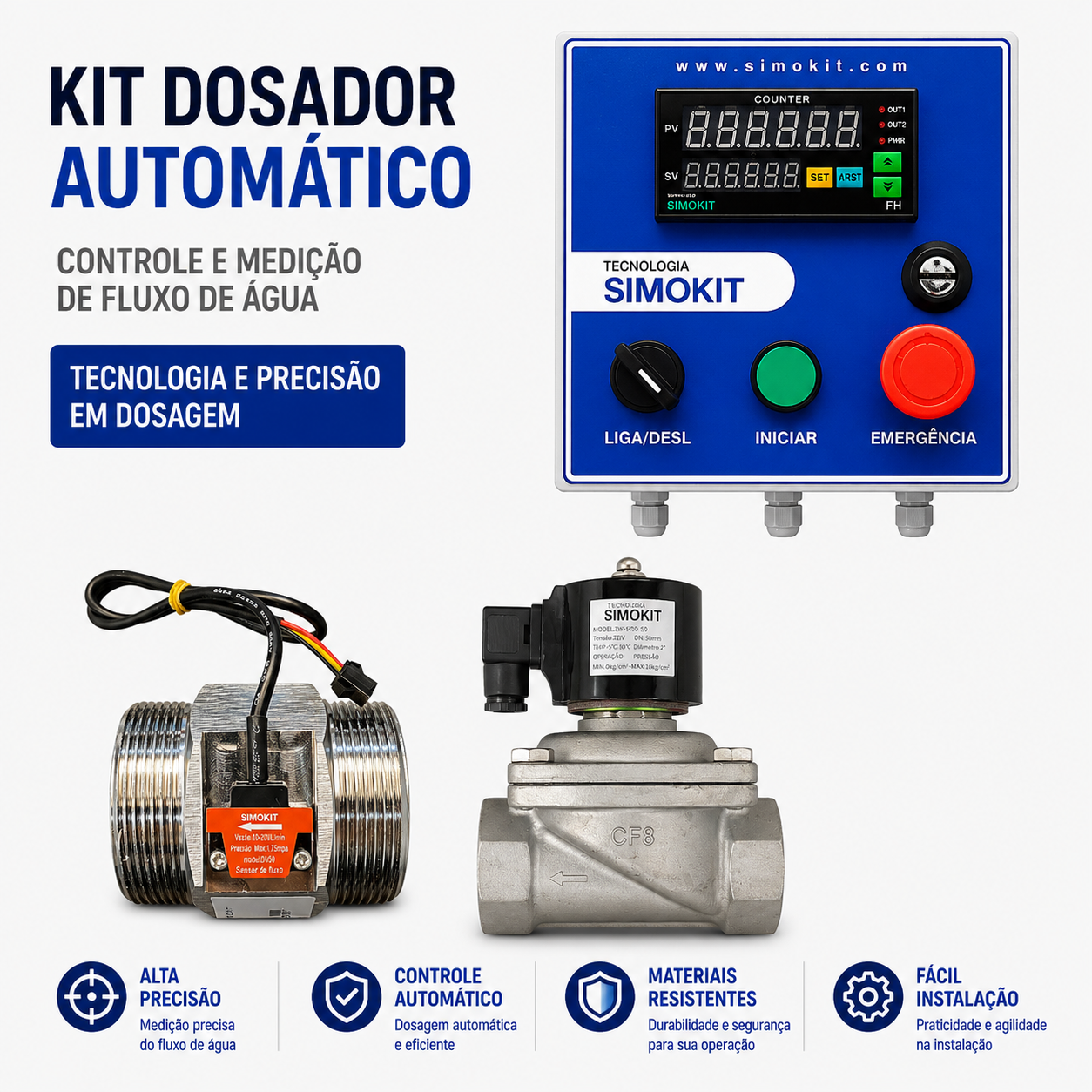 Dosador Água Automático Digital 2" SIH VINOX