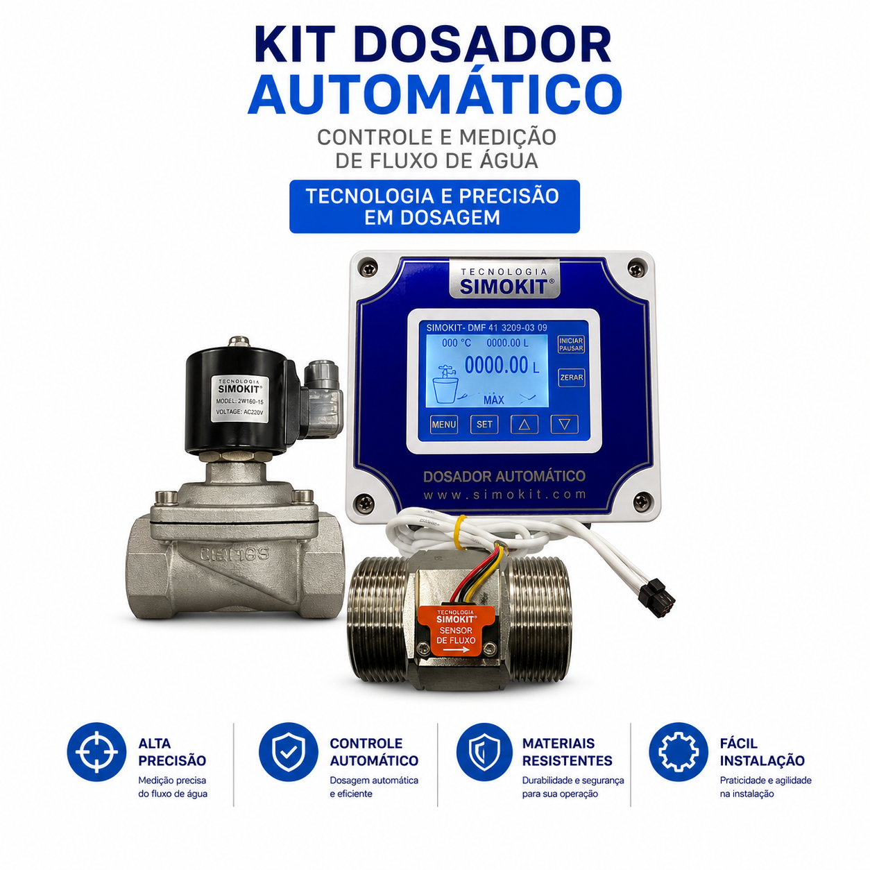 Dosador Água Automático Digital 1-1/2" DMF SIH VINOX