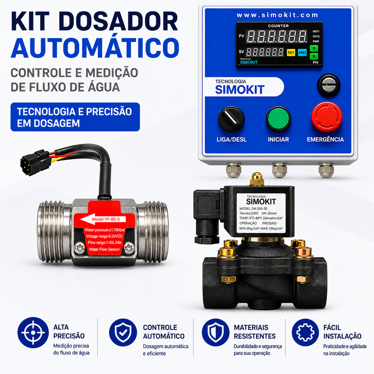 Dosador Água Automático Digital 3/4" SIH VPE