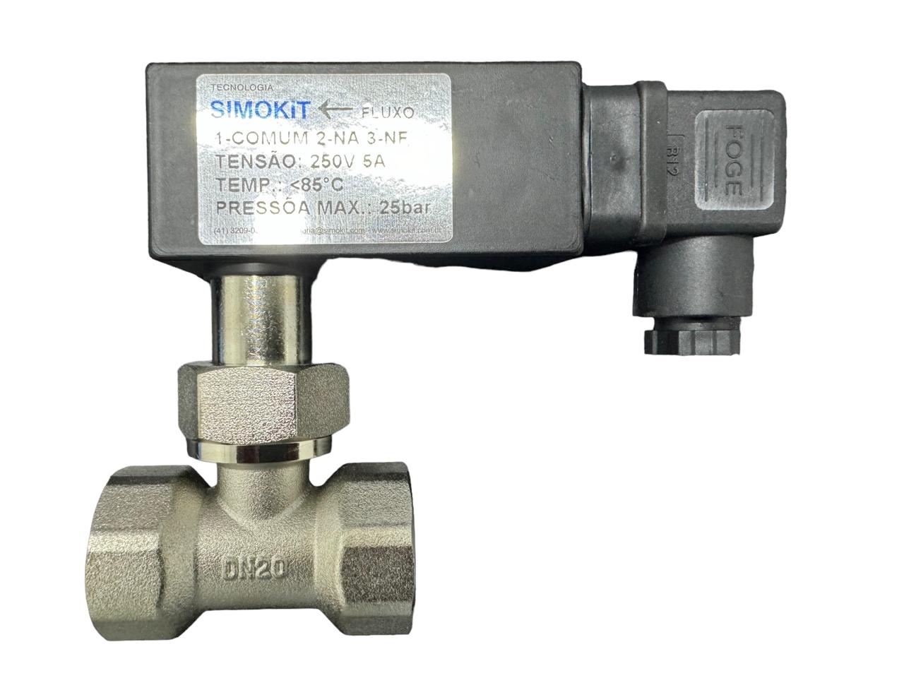 Chave De Fluxo Aço Inox DN20