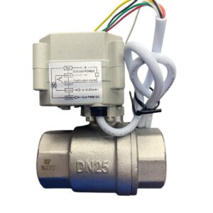 Válvula Esfera Reta Inox DN25 Proporcional 4-20mA