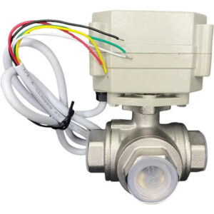 Válvula Esfera 3 Vias Inox DN15 Proporcional 4-20mA