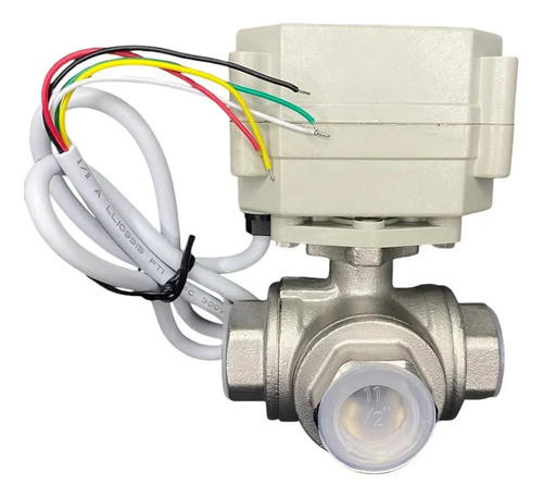 Válvula Esfera 3 Vias Inox DN15 Proporcional 4-20mA