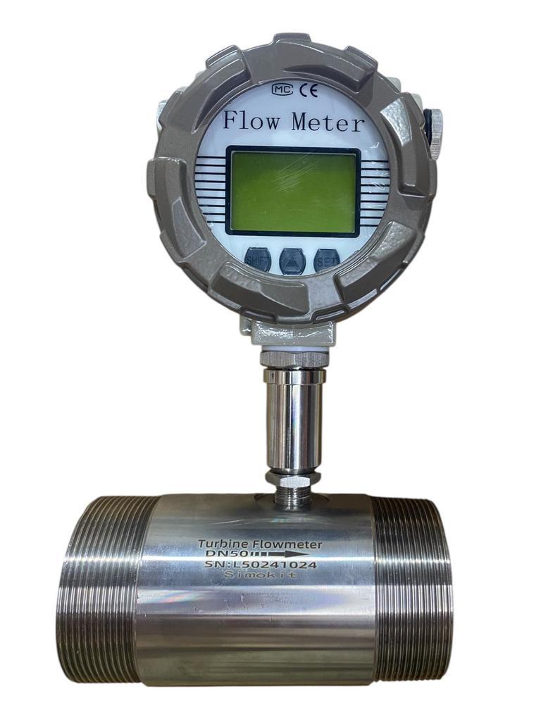 Sensor de fluxo inox Alta Precisão Dn50 LCD 4-20mA